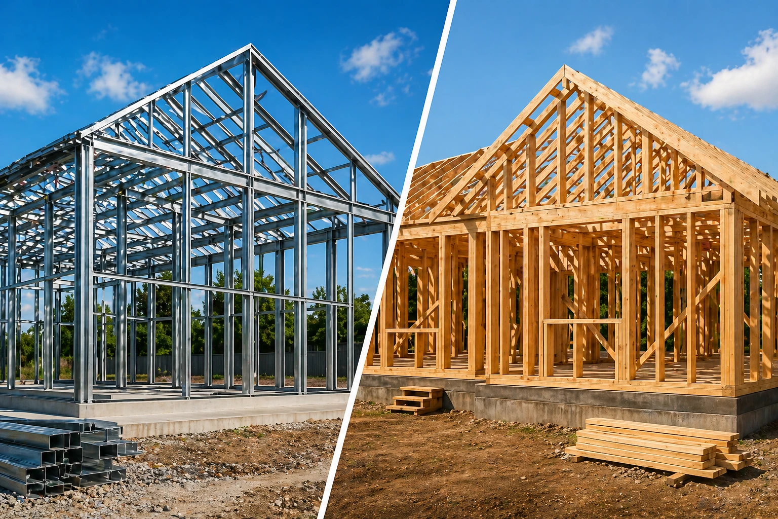 Steel Frame vs Timber Frame UK